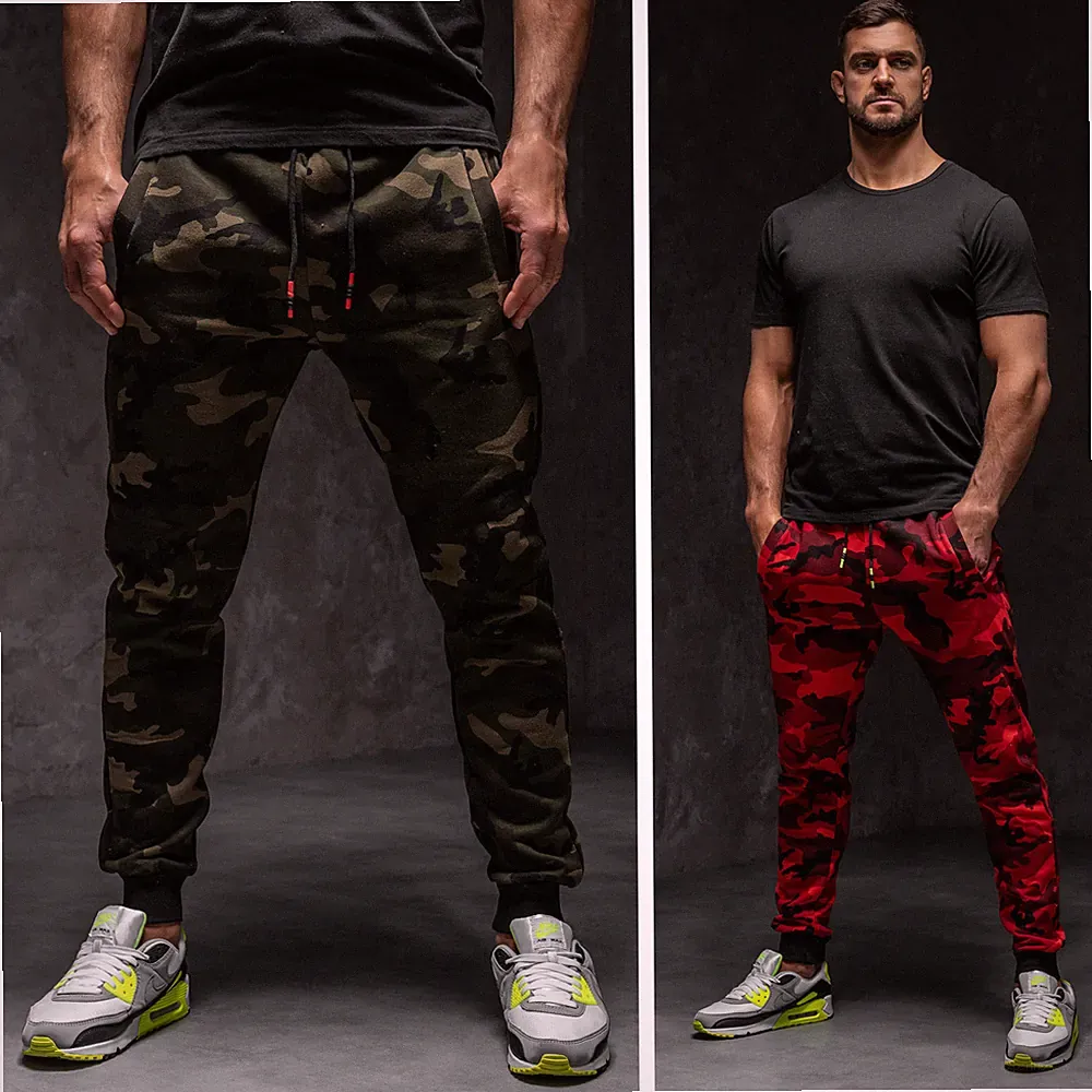 Laufhose Trainingshose Sporthose Jogger Classic Camo Motiv Herren BOLF Fitness