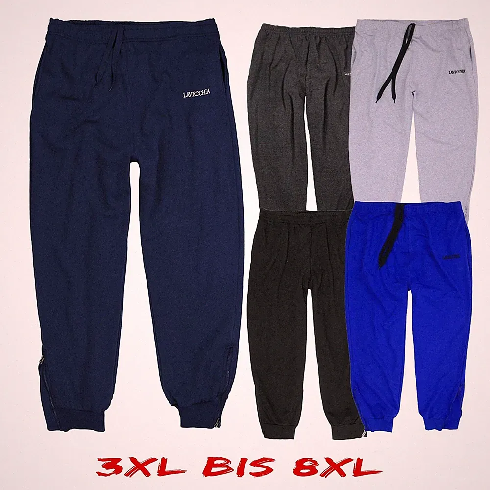 Lavecchia Jogginghose Classic Nr. 2018 Grau 7XL – Übergröße Einzelstück