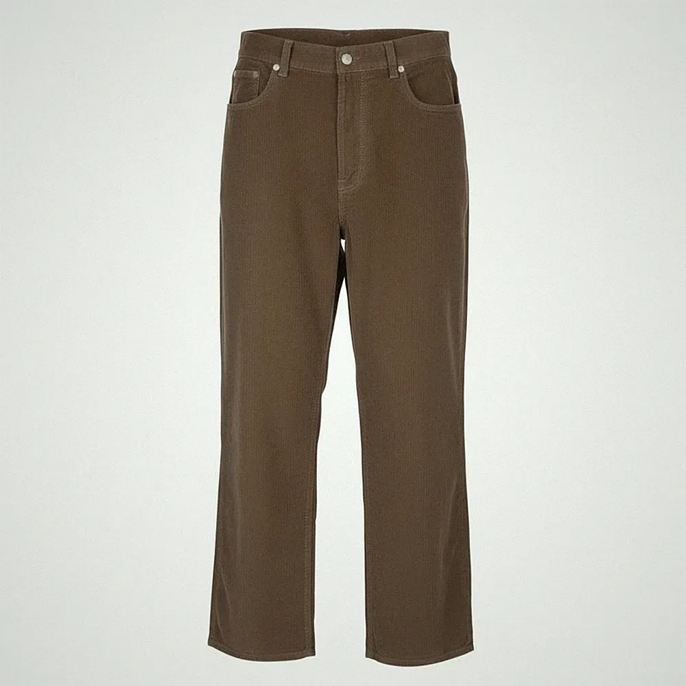Le Pere Wide Leg Herren Hose W36 Beige Cord Knopfleiste FW25/26
