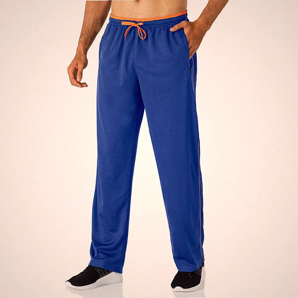 Leichte Jogginghose Herren Breite Trainingshose mit Reißverschluss Taschen Po...