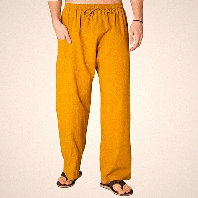 Leichte Schlupfhose Baumwolle Stil Fischerhose Weit Rehahose Bequeme Yogahose