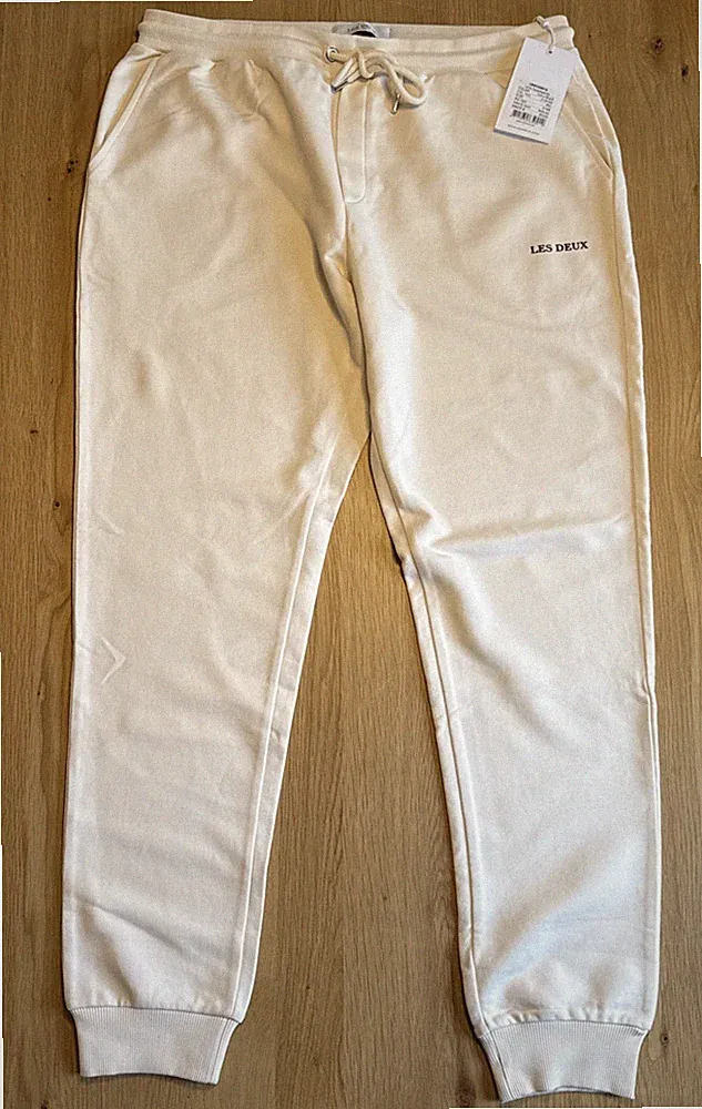 LES DEUX Lens Sweatpants Jogginghose Gr.XXL Elfenbein Neu
