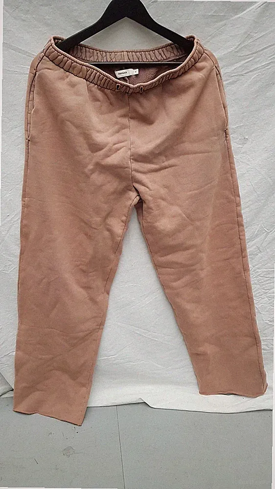 LESEN! Pangaia hellbraune Herren Jogginghose Hose gerades weites Bein Größe Medium