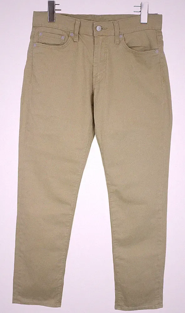 Levi's 511 Premium Big E Hose Herren W30/L30 Beige Zip Fly Freizeit Slim Fit