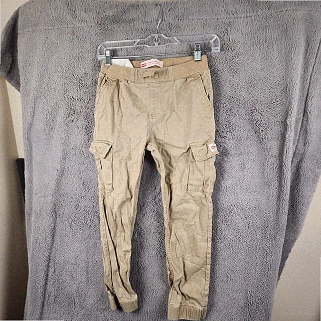 Levi's Cargo Jogger Pants Mens Medium Brown Cotton Stretch Cargo Pocket 24 W