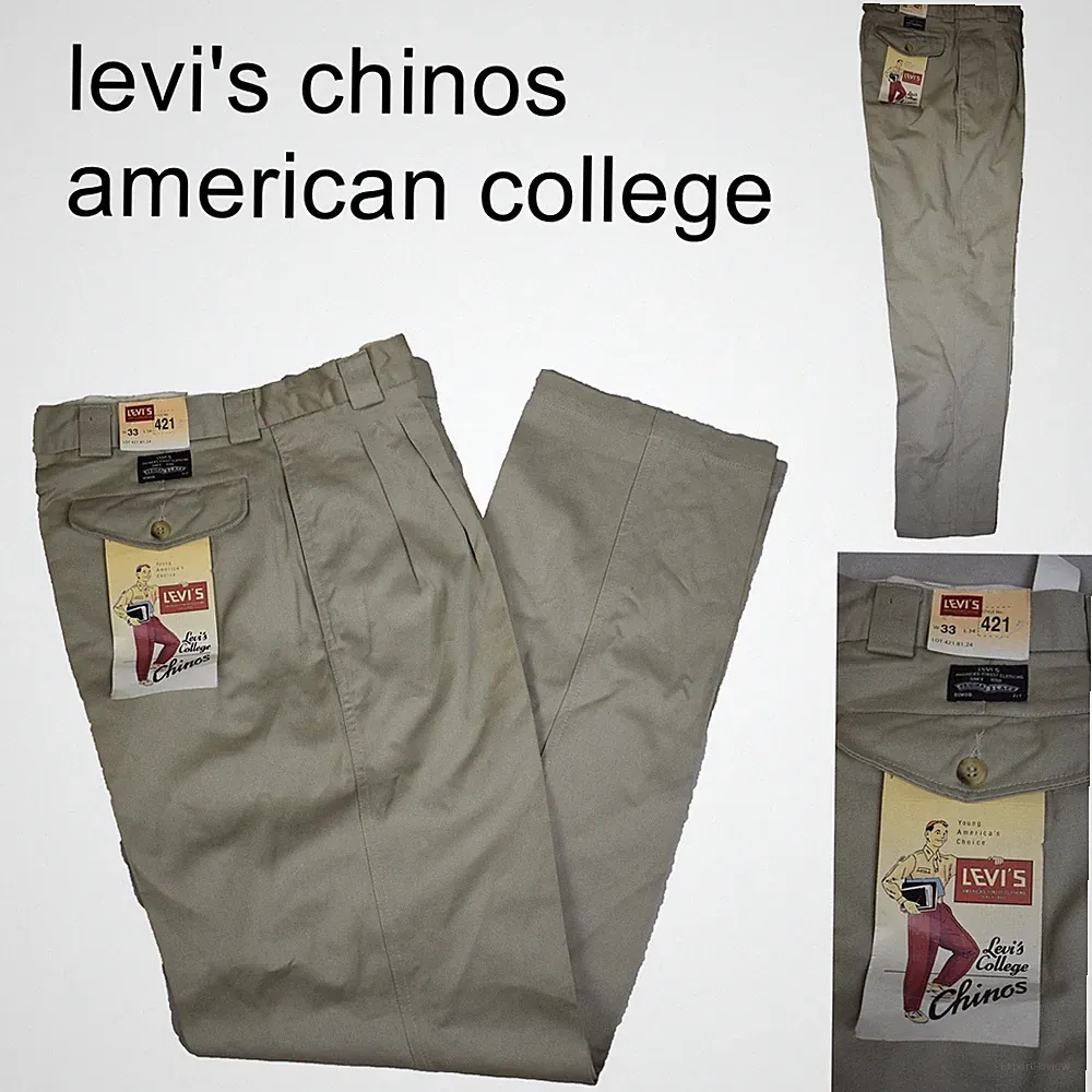 Levi's Herren Hose Chino Regular Levis High Waist Beige Baumwolle Winter 46
