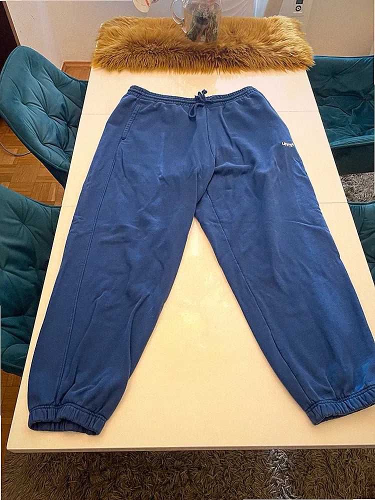 Levi's Herren Jogginghose Blau XL 82 cm Schrittlänge Kordelzug Logo