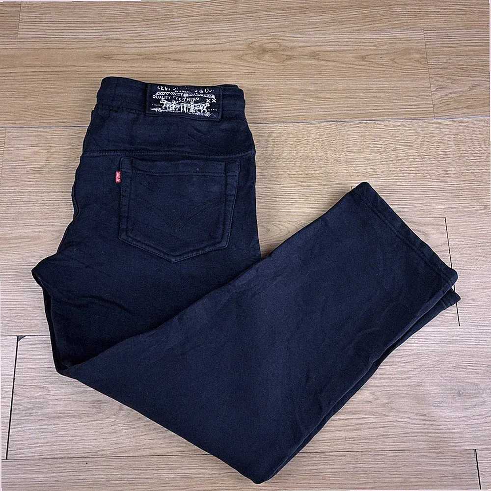 Levi's schwarze Chino Jogginghose Slim Fit gerades Bein Herren Large Stretch Fit W32 L27