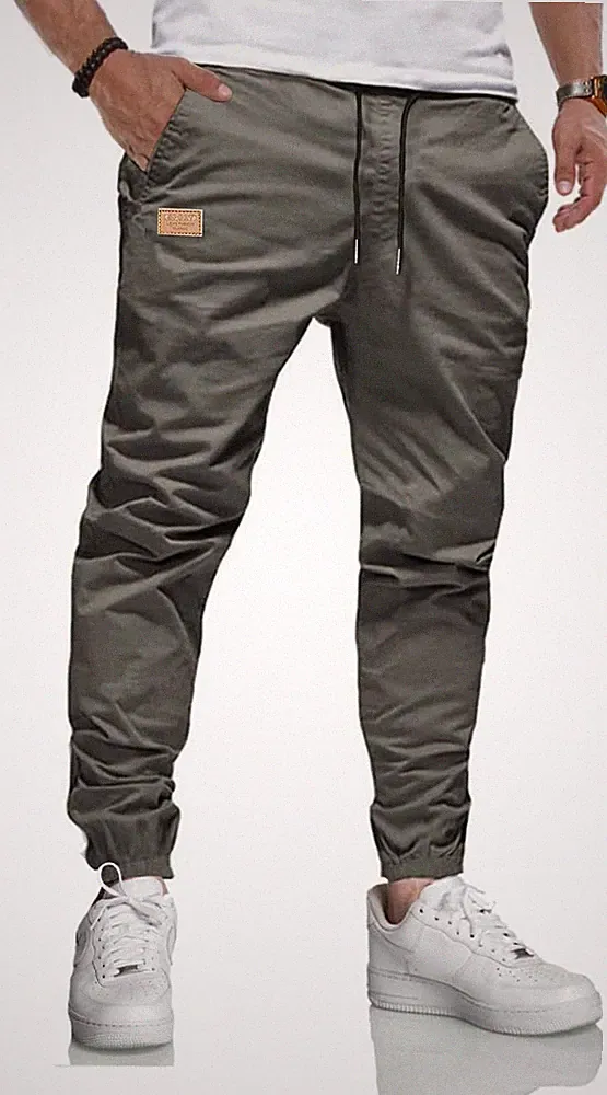 LIUPMWE Herren Hose Chino Cargo Hose Jogginghose Herren Baumwolle Casual Sweatpa