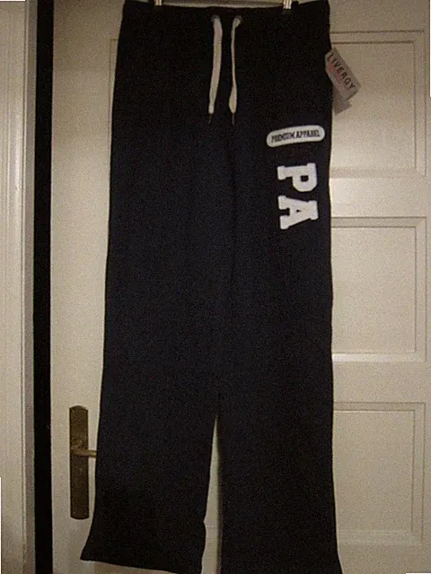 LIVERGY premium apparel unisex Jogging Hose dunkelblau Applikationen M 48 / 50
