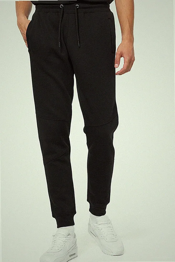 Lonsdale Herren Jogginghose Wellingham, Schwarz Navy, Sporthose, Trainingshose