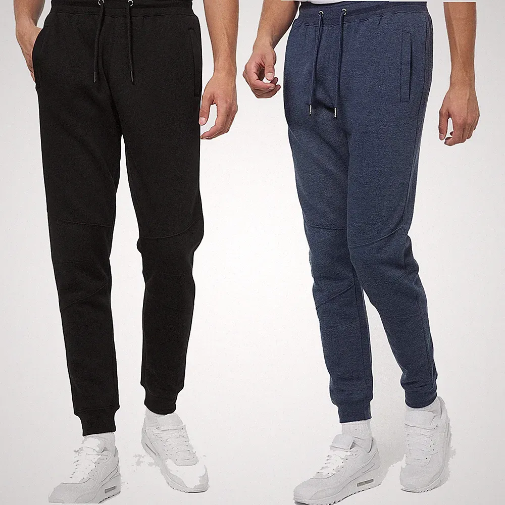 Lonsdale Herren Jogginghose Wellingham, Schwarz Navy, Sporthose, Trainingshose