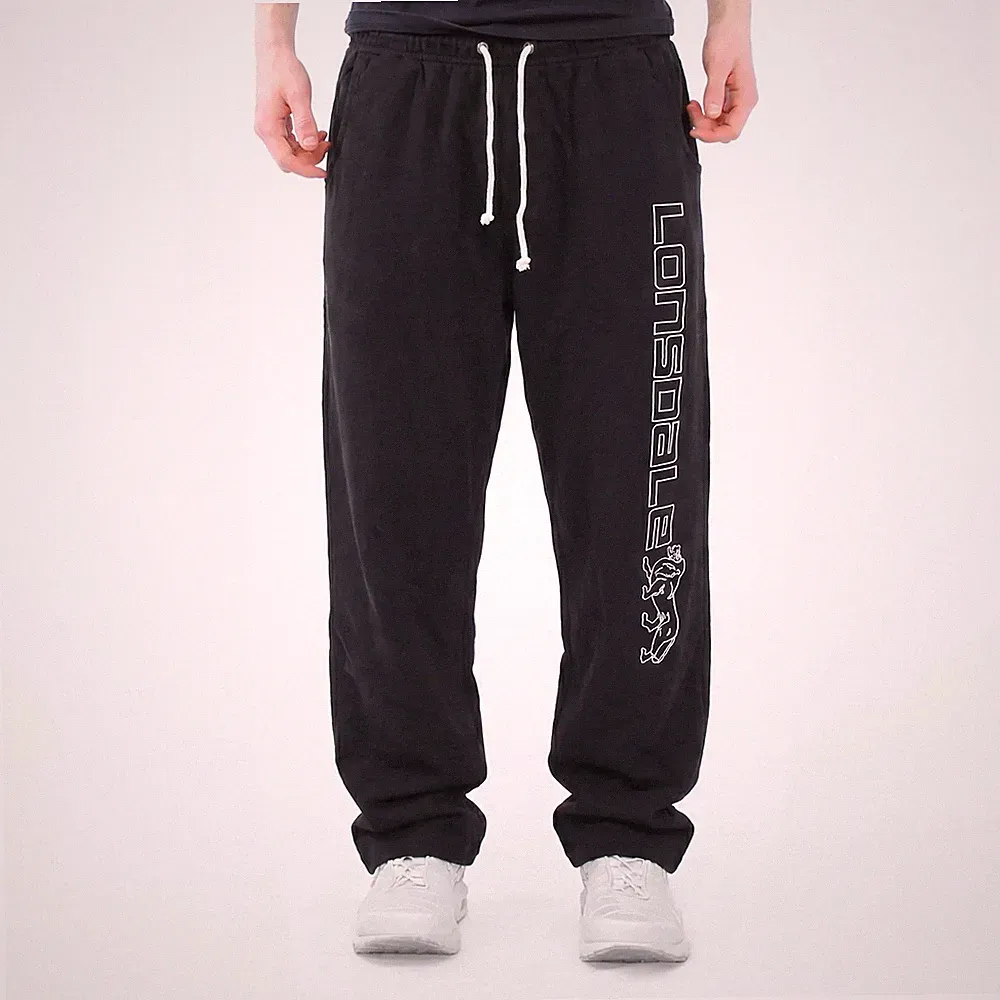 Lonsdale Jogginghose Jogger Sweatpants Schwarz Weiß Loose Fit