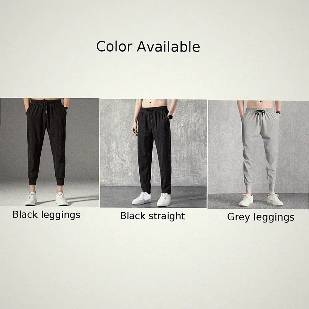 Loose Fit Cropped Jogginghose für Herren Polyester dünn leicht ganzjährig
