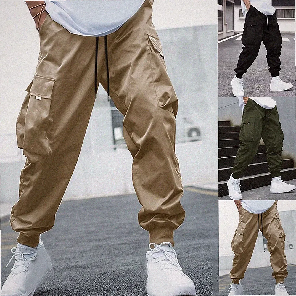 Loose Fit Herren Cargo Jogginghose Haremsstil für Hose mit mehreren