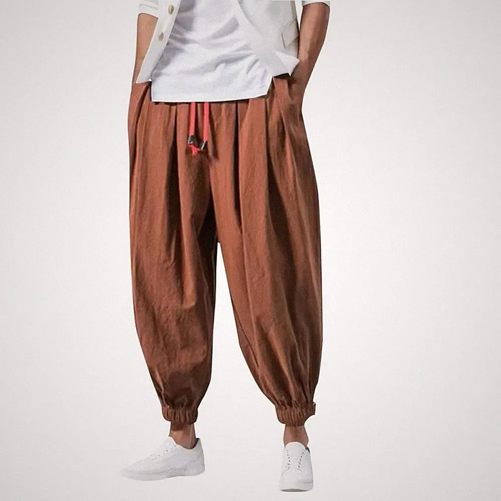 Loose Fit Herren Harems Jogginghose Oversized Jogginghose Hose Polyestermischung