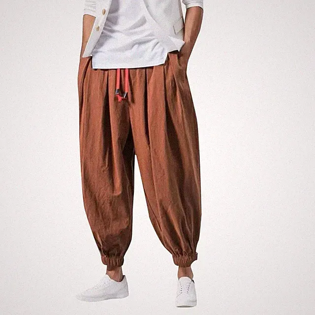 Loose Fit Herren Harems Jogginghose Oversized Jogginghose Hose Polyestermischung