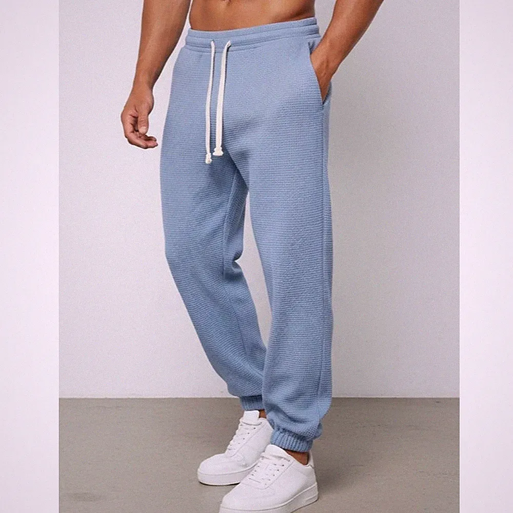 Loose Fit Herren Polyester Jogginghose Gummibund für Laufen und Alltag