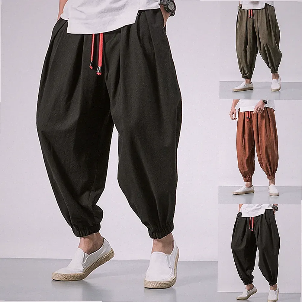 Loose Fit Oversize Jogginghose Gummibund Beinbindung Einfarbig