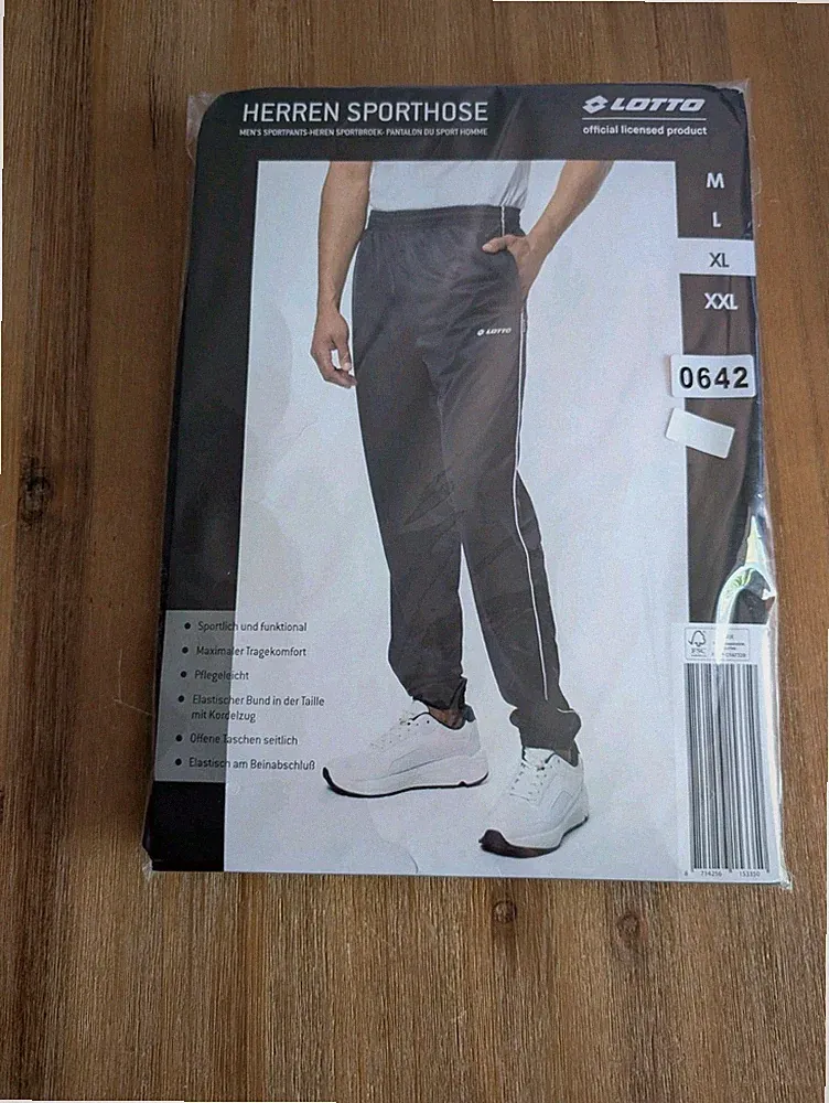 Lotto Herren Trainingshose Gr. XL Dunkelblau Sporthose Jogginghose Polyester
