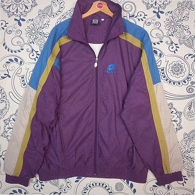LOTTO TRAINING ITALIAN SPORTS GYM JACKE REISSVERSCHLUSS VINTAGE 90 GABBER FREESTYLE XL