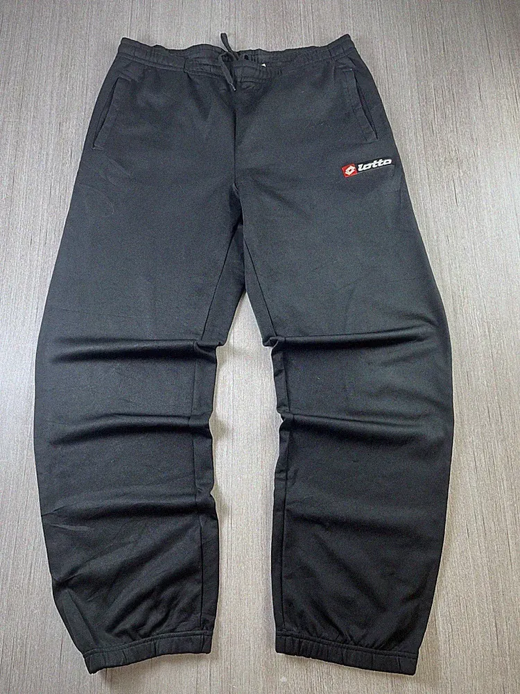Lotto Trainingshose Jogginghose Logo bestickt schwarz Gr. L Vintage 90er Sportswear
