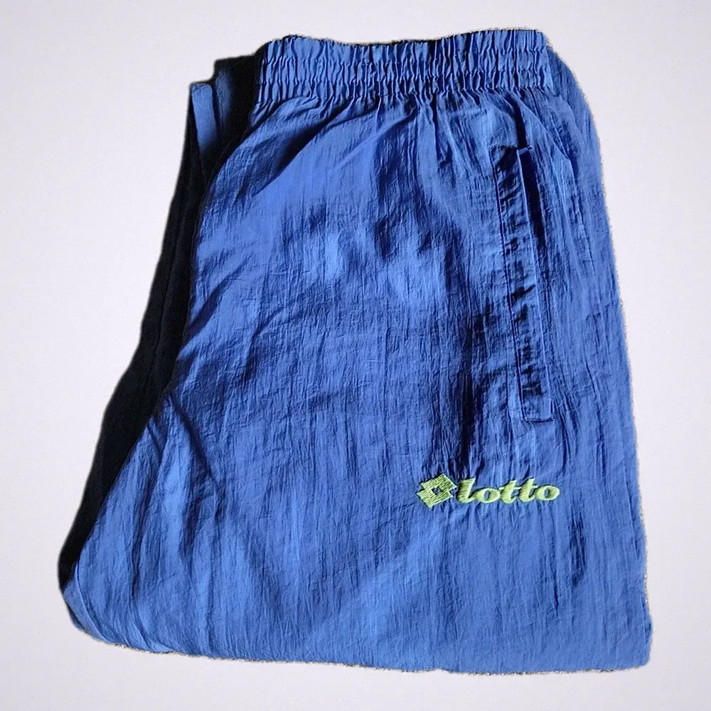 Lotto vintage blue Trackpants oben Legs 90s 2000er Trainingshose Jogginghose