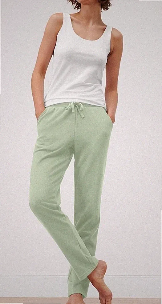 Loungehose Tchibo TCM BODY COLLECTION lindgrün Gr. 40/42 Freizeit-Hose bequem