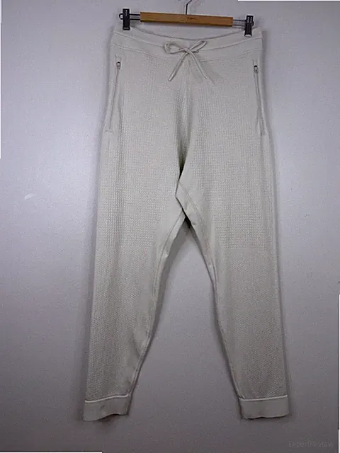 Lululemon Engineered Warmth Jogger Mens Medium Natural Ivory Merino Wool Pants