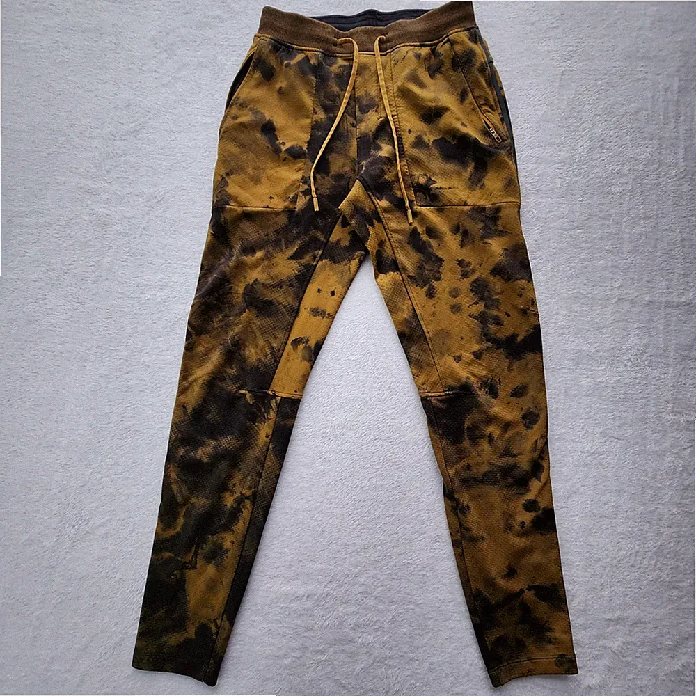 Lululemon Engineered Warmth Jogger Mens Small Gold Black Tie Dye Athletic Pants