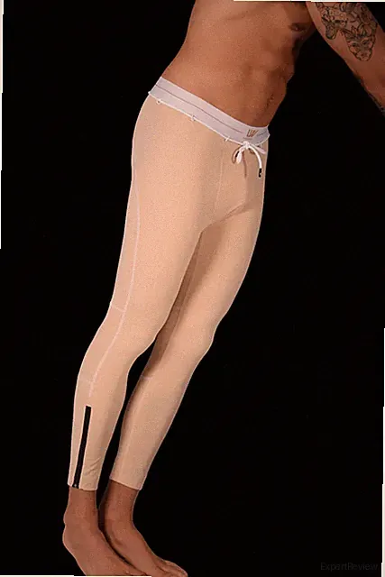 LVW AMSTERDAM Gold zippered Sports Leggings Nude 18