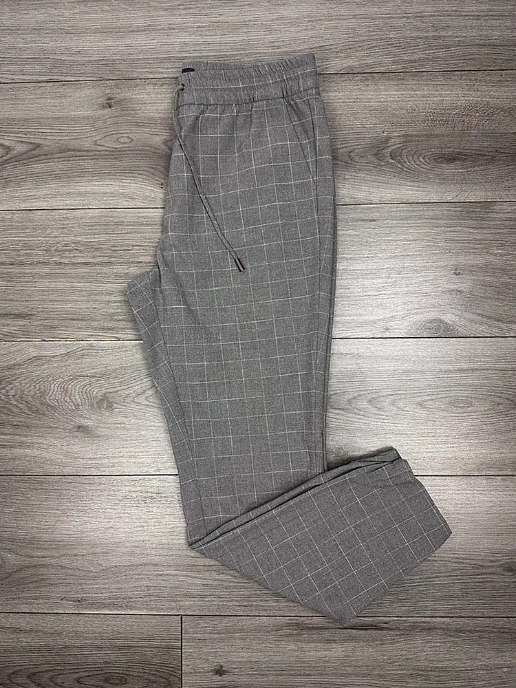 M&S Jogginghose Hose kariert grau Damen UK 12 EUR 40