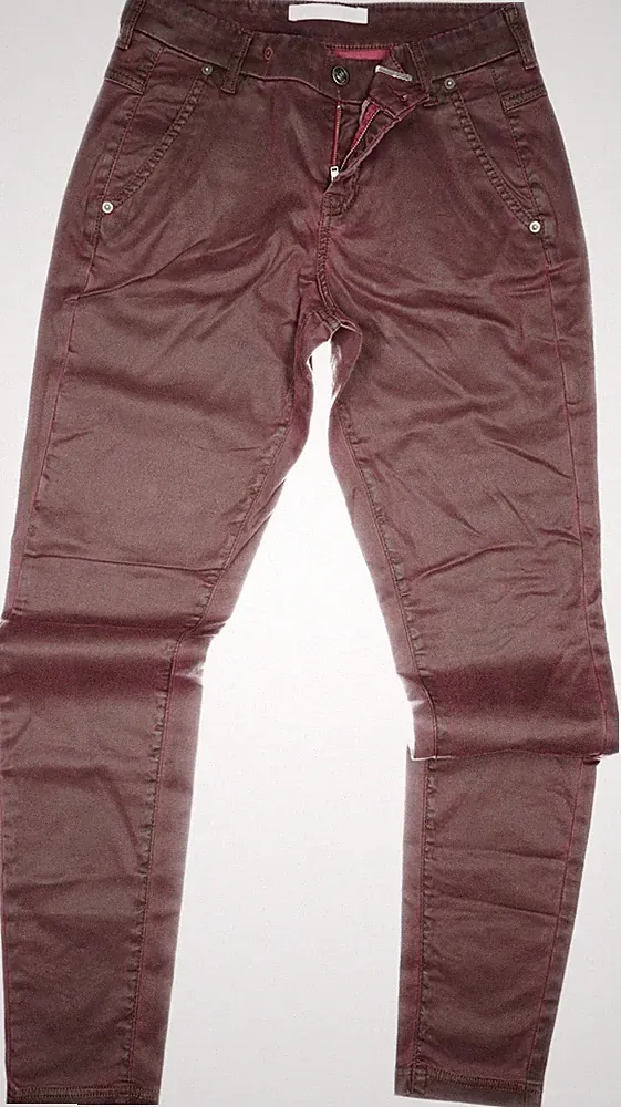 MAC 36 L30 Jeans Hose Lila Damen Stretch slim Comfort Jogging W29 Lederoptik NEU