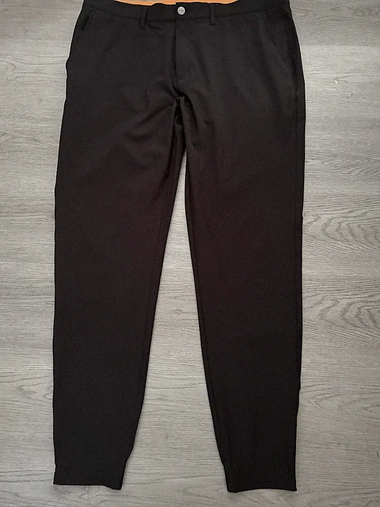 Macade Golf Four Way Stretch Herren Schwarz Jogger Slim Fit Hose Taille 38 Bein 32
