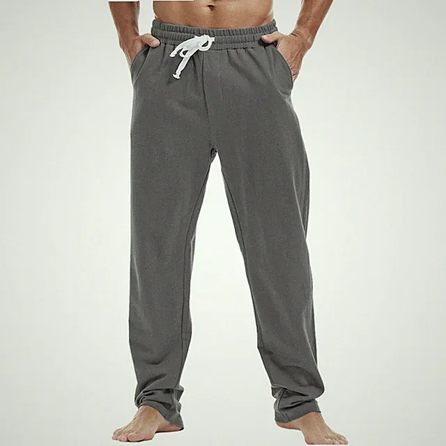 Männer Jogging Bottoms Cotton Atmungsaktiv Training Yoga Trousers Lässig Trac...