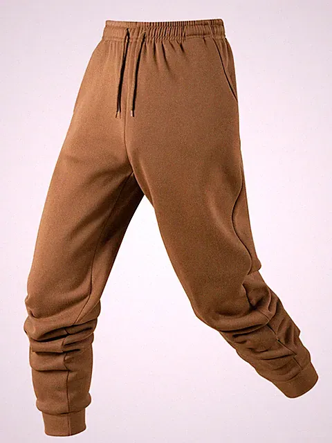 Männer Jogginghose Fleece Herbst Winter Sport Lässig Elastisch Komfortabel