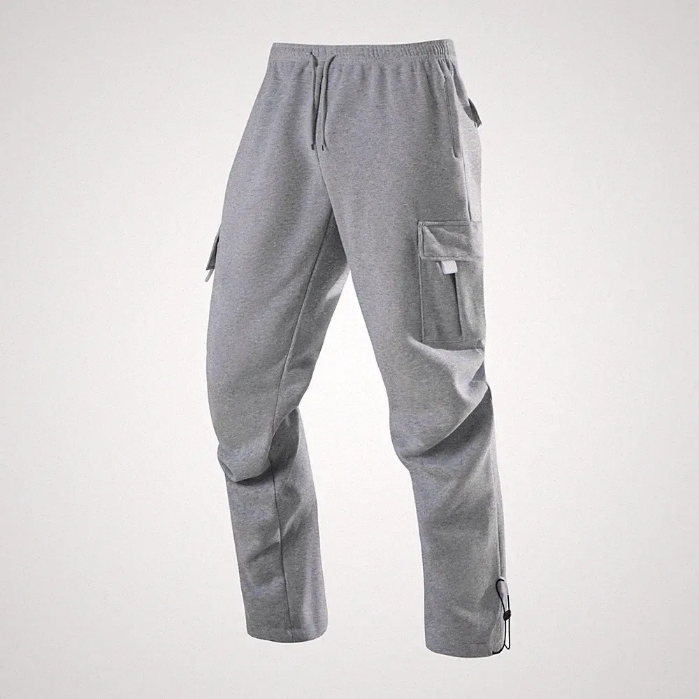 Männer Jogginghose Lässig Gerade Multi-Tasche Sporthose Lose Alltagsmode