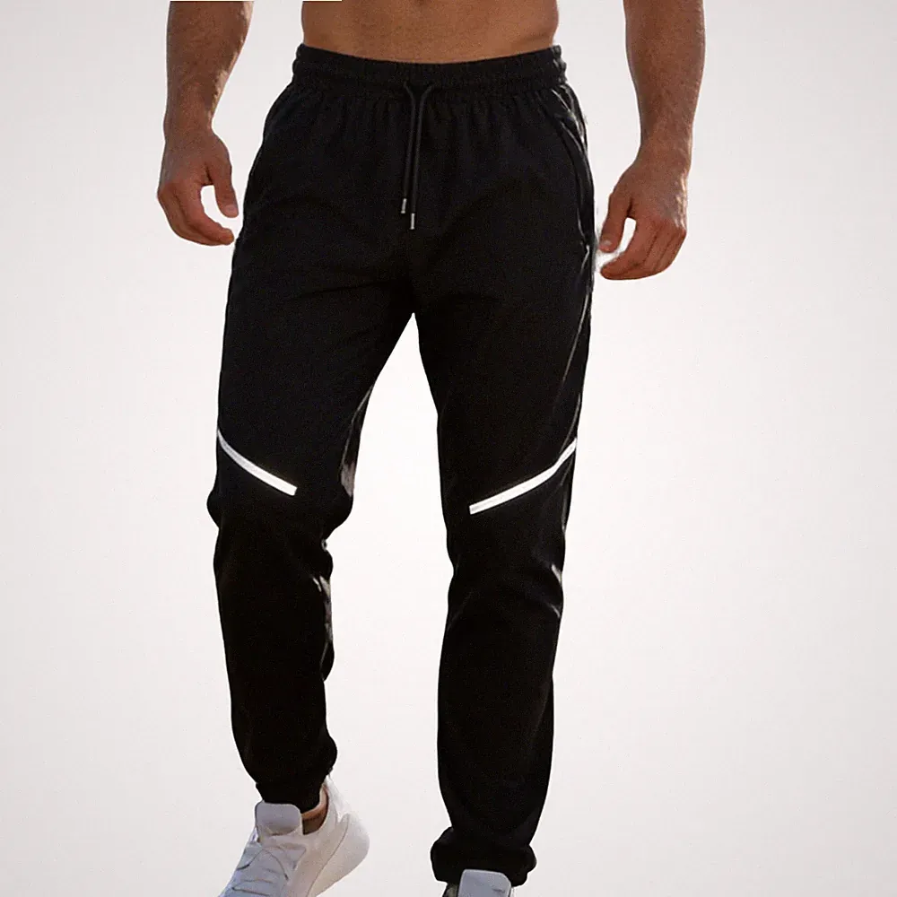 Männer Jogginghose Leicht Jogger Reflektierend Sporthose Elastischer Bund Hose