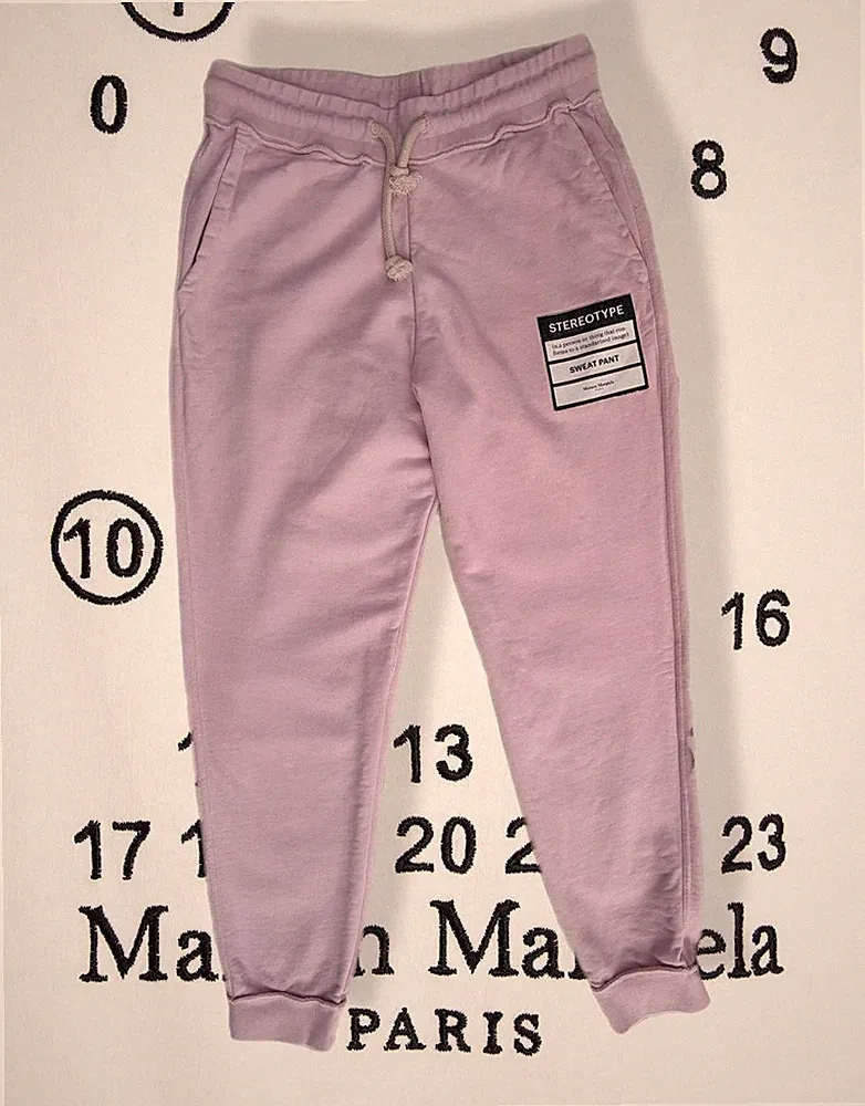Maison Margiela Stereotype Patch Sweatpants Gr.48 Small Jogger Herren Pink