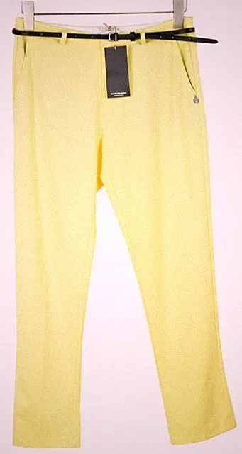 Maison Scotch Sweat Pants Chino Damen W30 Gelb Tapered Bund Stretch