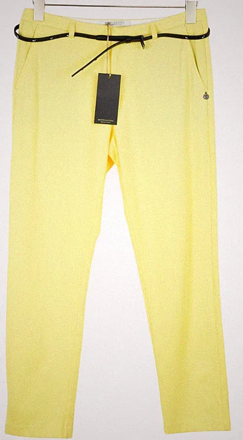 Maison Scotch Sweat Pants Hose Damen W30 Dehnbar Freizeit Chino mit Gürtel