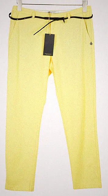 Maison Scotch Sweatpants Chino Gürtelhose Damen W30 Gelb Flachnaht