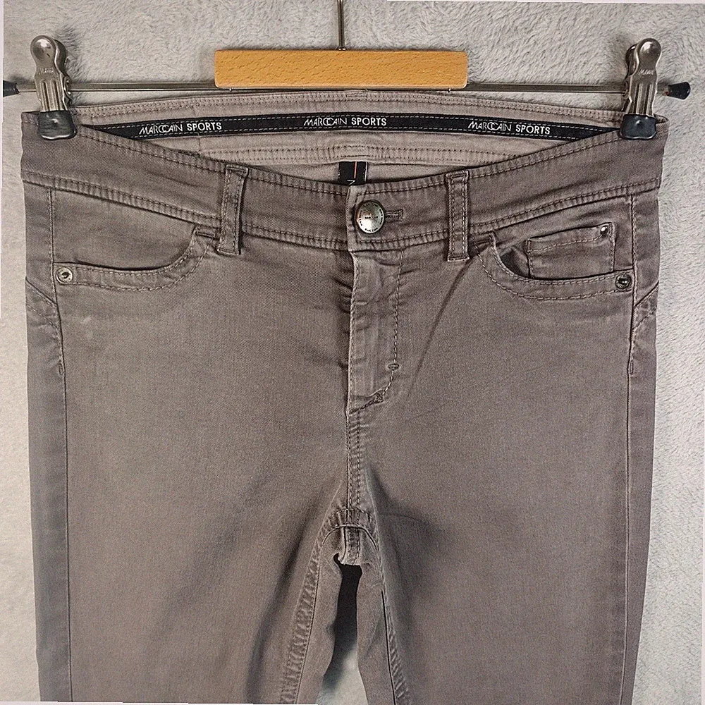 MarcCain Jeans Damen Sport hose Größe N2 Beige Gerade beim 85% Baumwolle elasth