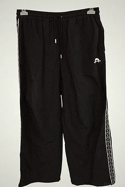Marine Serre Damen Hose Gr. 40 (L) Schwarz Jogginghose Pants