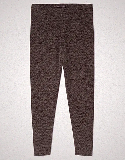 Marks & Spencer Damen Leggings UK 10 Small Grau Chevron Baumwolle CG01