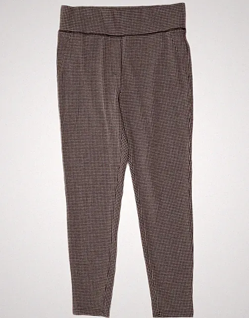 Marks & Spencer Damen Leggings UK 14 Large Grau Hahnentritt Polyester CW09