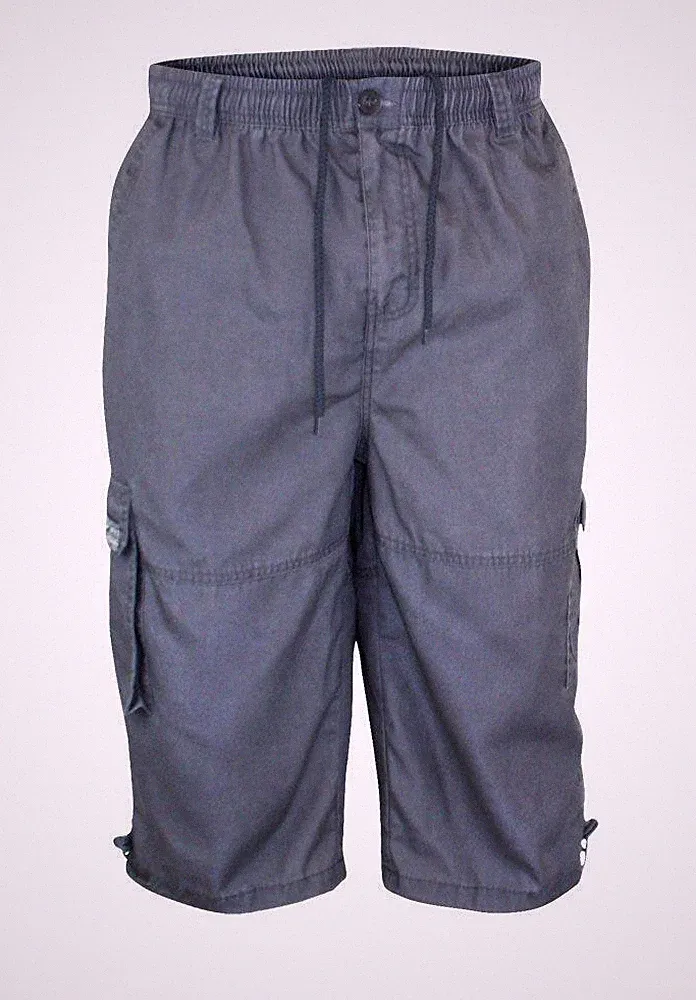 MASON-D555 Cargo-Caprihose mit vollem Gummizug und Kordelzug