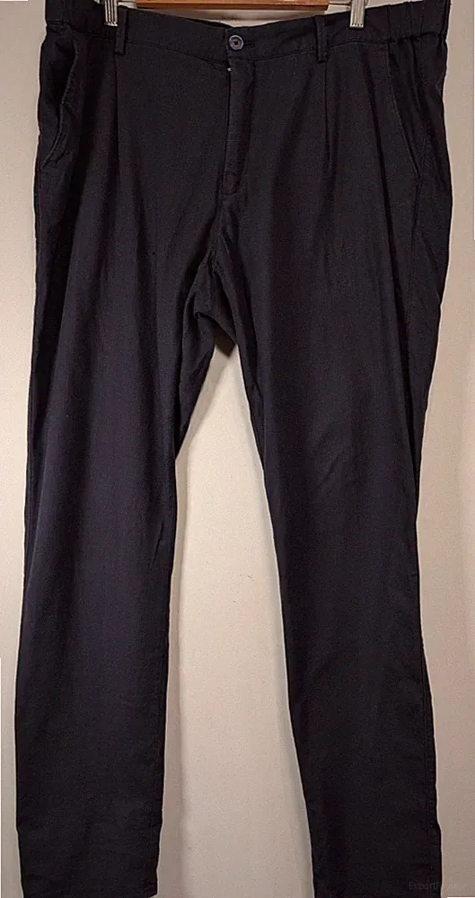 Massimo Dutti Chino Hose Herren Größe 40 Navy Jogger Fit Gummibund Reise