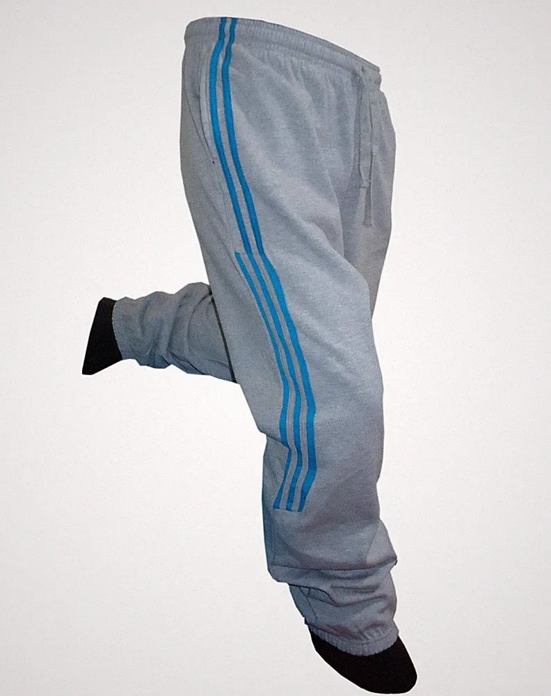 Meet AI Muse Herren Jogger Trainingshose Streifen Fleece Neu 2 Taschen S-2XL