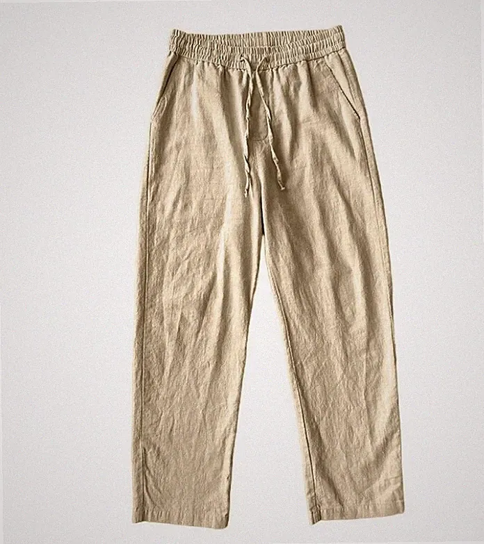 Mens Casual Sports Cotton Linen Pants Breathable Loose Running Yoga Trousers